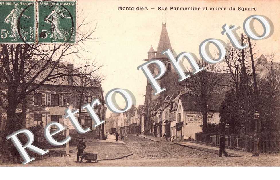 Rue Parmentier et entree du square