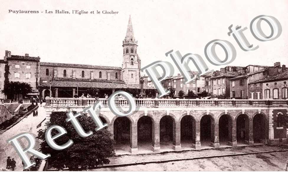 les halles, l'eglise et le clocher