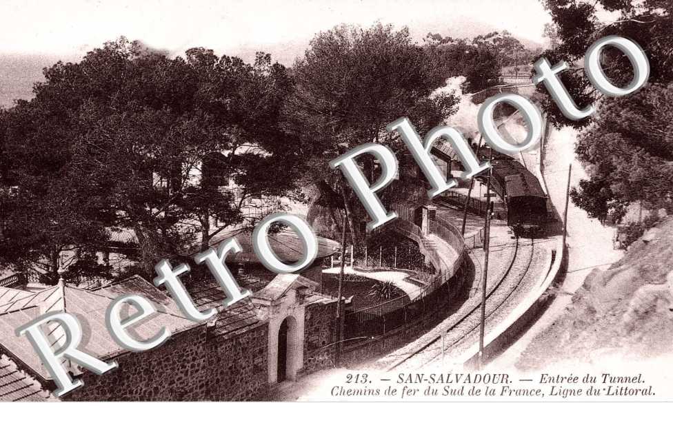 San Salvadour - Entree du Tunnel. Chemin de fer du Sud de la France, ligne du Littoral