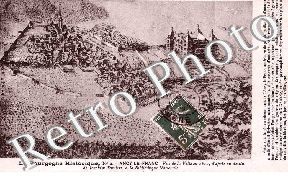 Vue de la ville en 1610 d'apres un dessin de Joachim Duviert