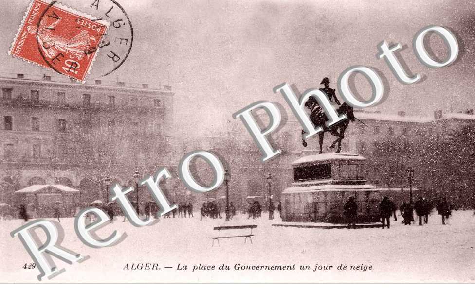 Place du Gouvernement un jour de neige