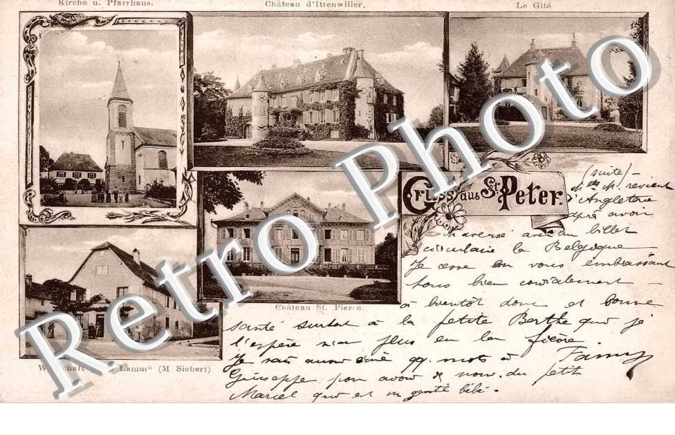 kirche u. pfarrhaus, chateau Saint Pierre, chateau Ittenviller, le Gite