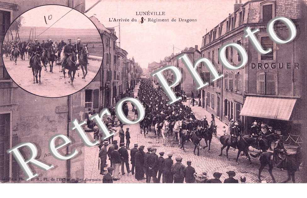 l'arrivee du 8° regiment de Dragons