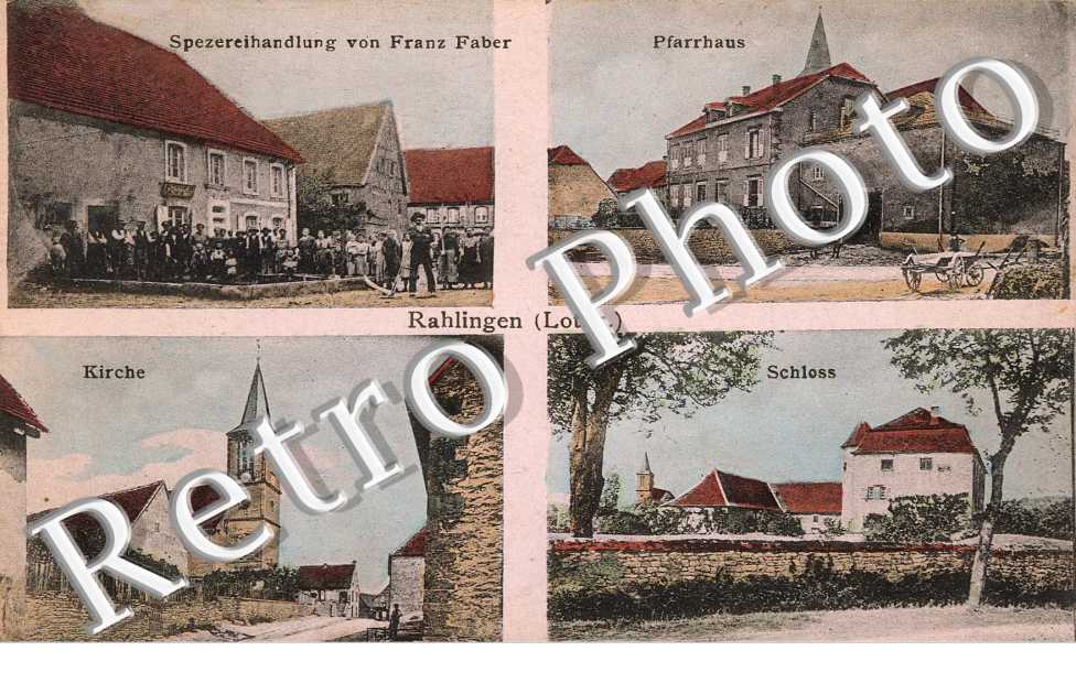 pfarrhaus, kirche, schloss, spezereihandlung von Franz Faber
