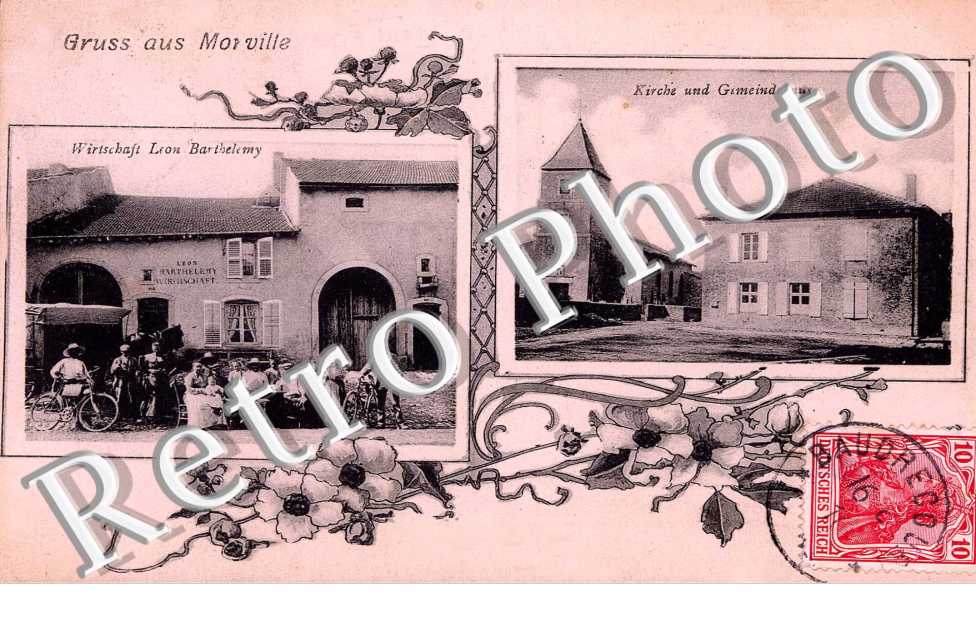 eglise et mairie  Auberge Leon Barthele