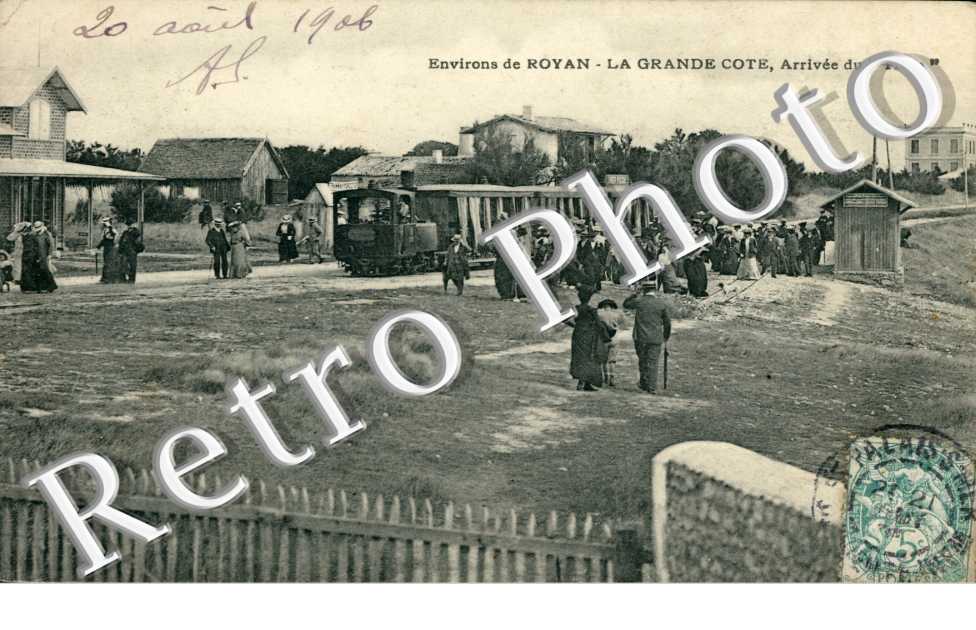 environs de royan - la grande cote - arrivee du tram