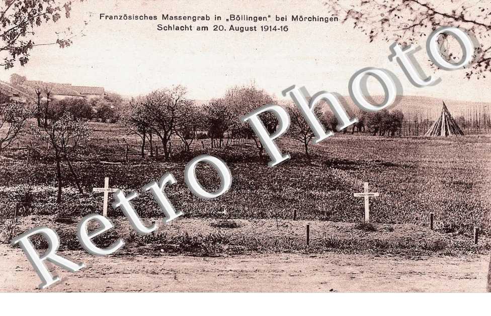 Franzosiches Massengrab in "Bollingen" bei Morchingen, Schlacht am 20 august 1914-1916