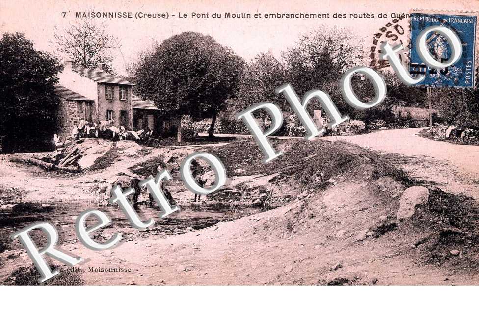 Le pont du Moulin et embranchement des routes