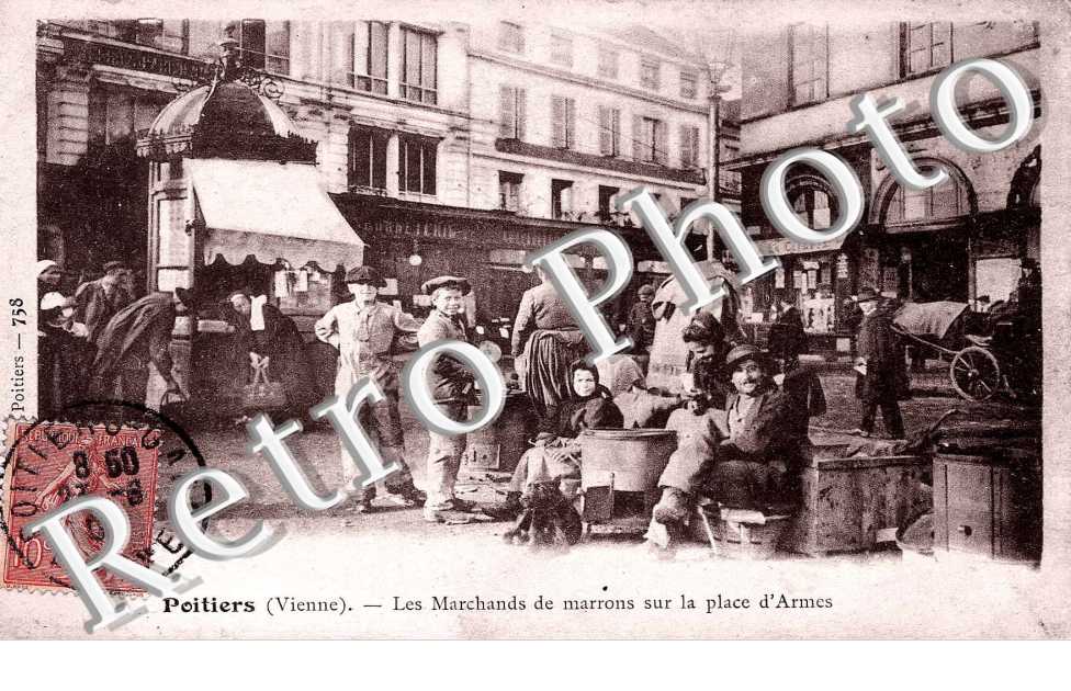 LA PLACE D'ARMES  LES MARCHANDS DE MARRONS