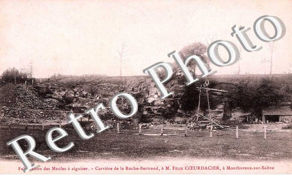 fabrication de meules a aiguiser - Carriere de la roche Bertrand  a M. Felix Coeurdacier