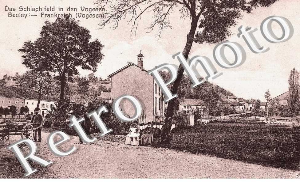 Das schlachtfeld in den Vogesen - feldpostkarte