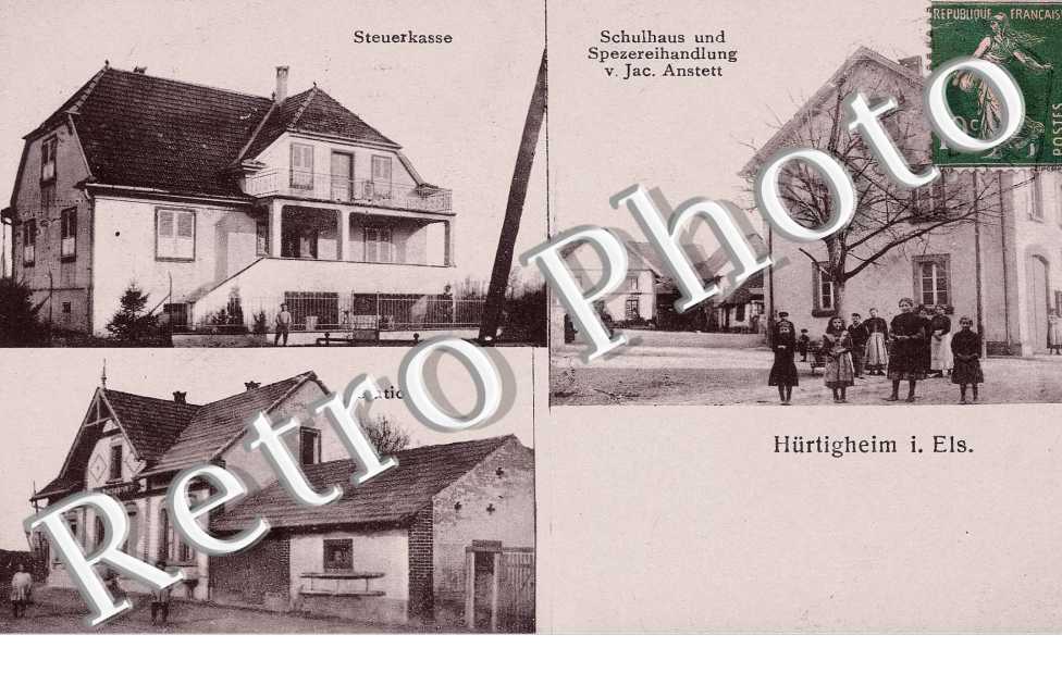 Spezereihandlung Ja. Anstett - Steuerkasse - Station - Schulhaus