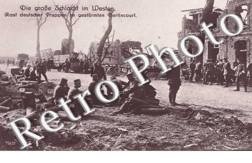 rast deutscher truppen im gesturmten Bertincourt