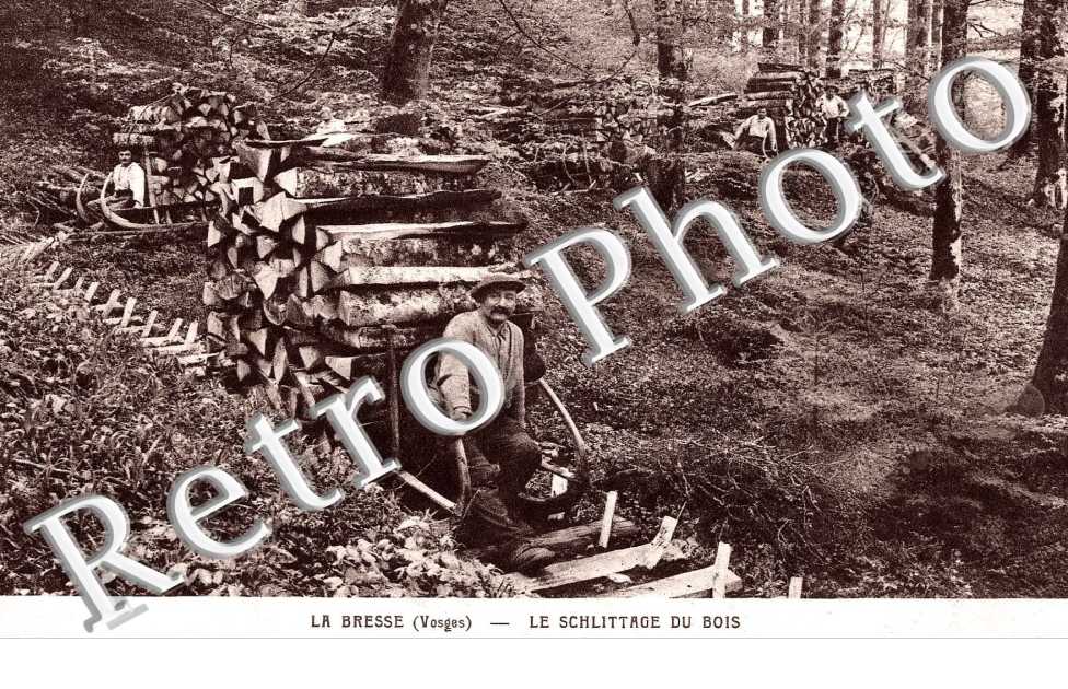 le schlittage du bois