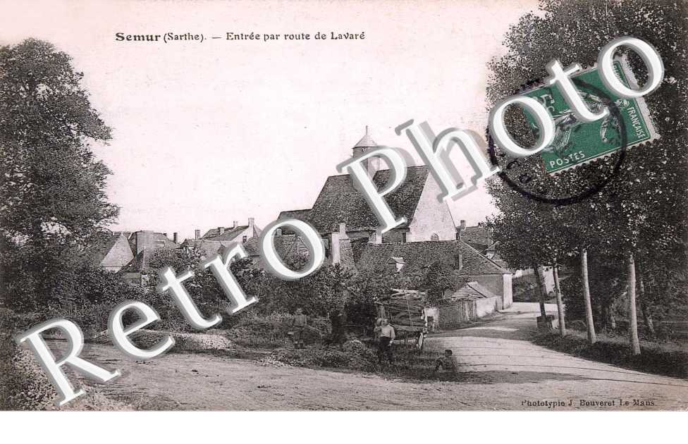 entrée par la route de Lavaré en 1912