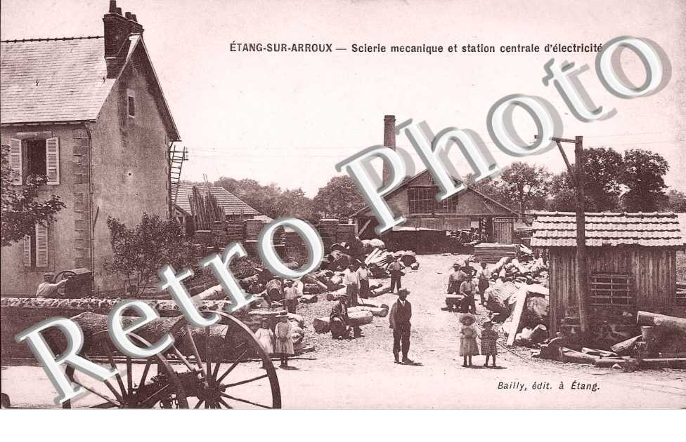 Scierie mecanique et station centrale d&#039;electricite