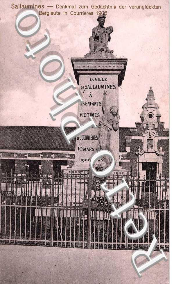 Denkmal zum gedachtnis der verungluckten Bergleute in Courrieres 1906