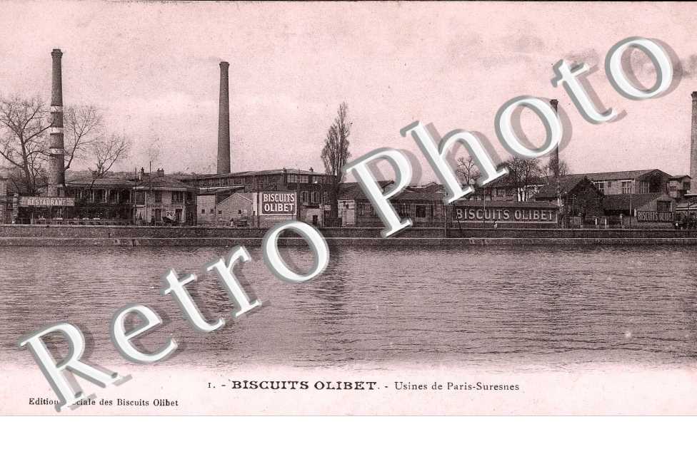 Biscuits Olibet usines de Paris Suresnes