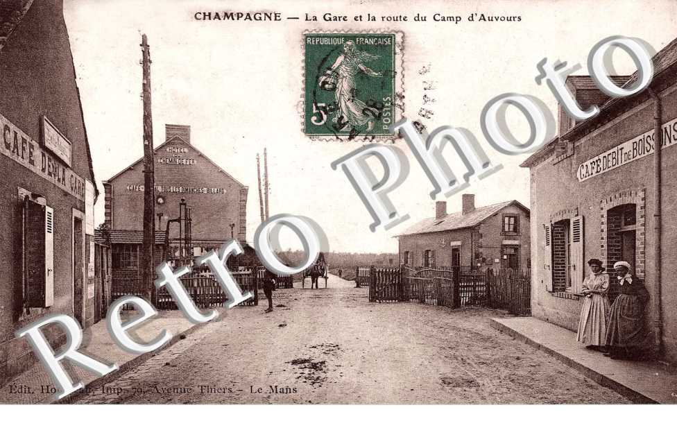 La gare et la route du camp d&#039;Auvours