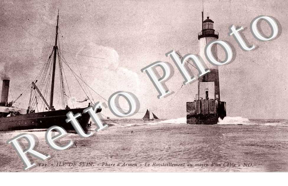 Phare d&#039;Armen - Le Ravitaillement au moyen d&#039;un câble