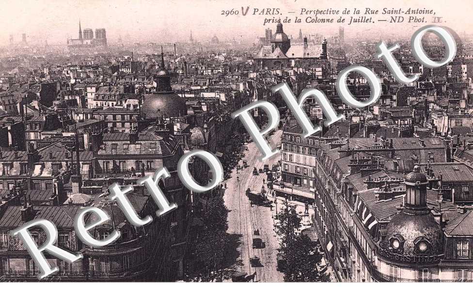 perspective de la rue Saint Antoine