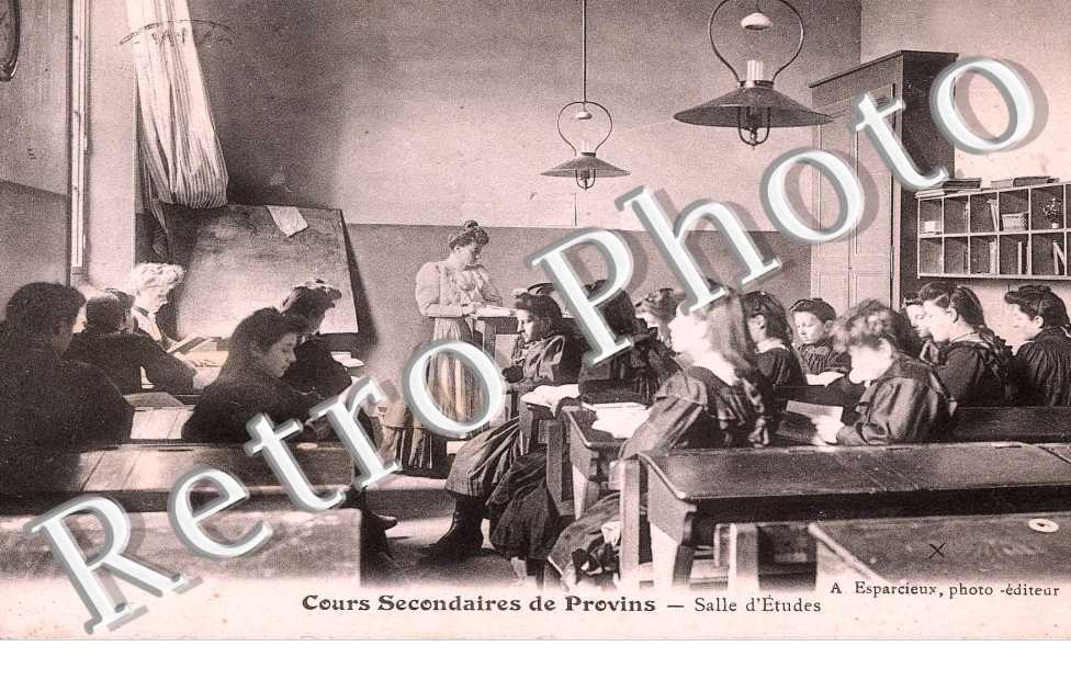 Cours secondaires de Provins - Salle d'etude - Ecole