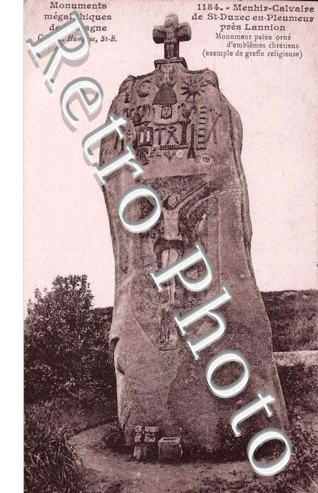 menhir, calvaire de Saint Duzec