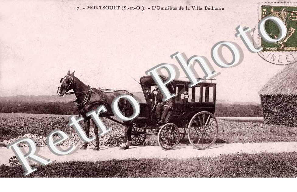 L&#039;omnibus de la villa Bethanie - attelage de cheval