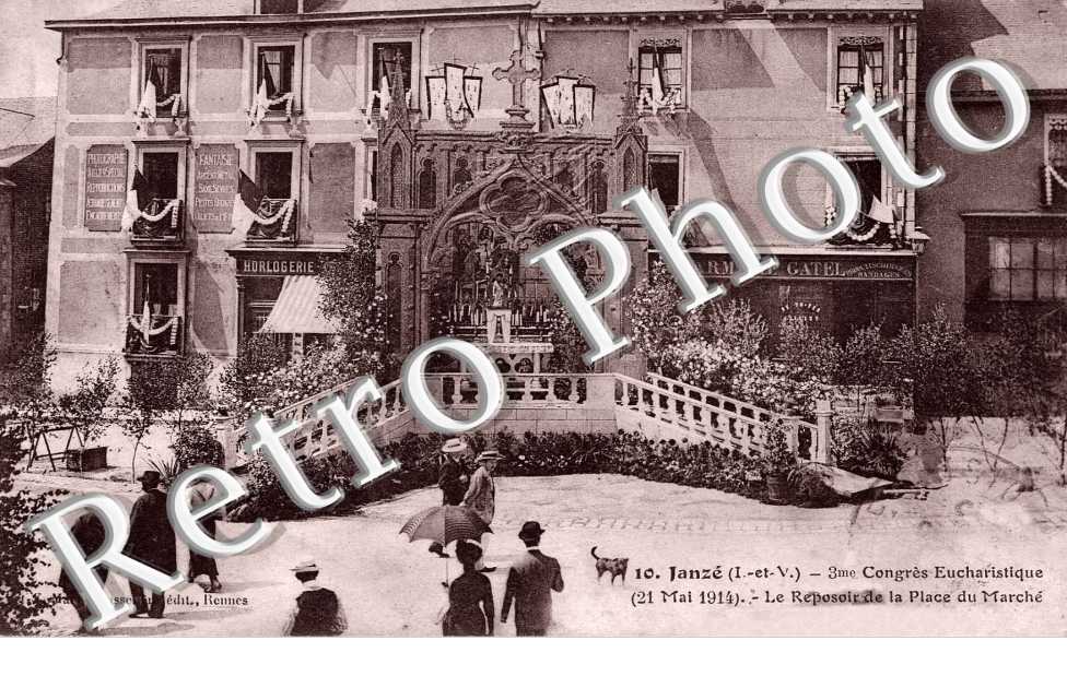 Le reposoir de la place du marche  - congres eucharistique