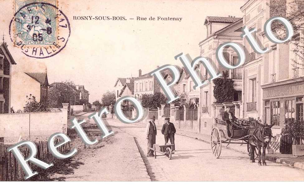 Rue de Fontenay - attelage d&#039;ane
