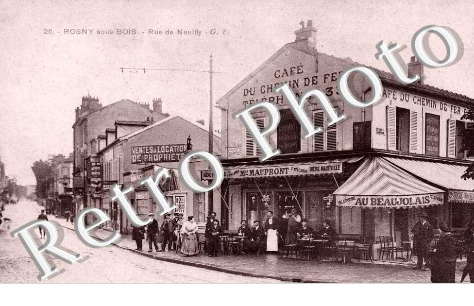 Rue de Neuilly - cafe du chemin de fer  Maison Maupront