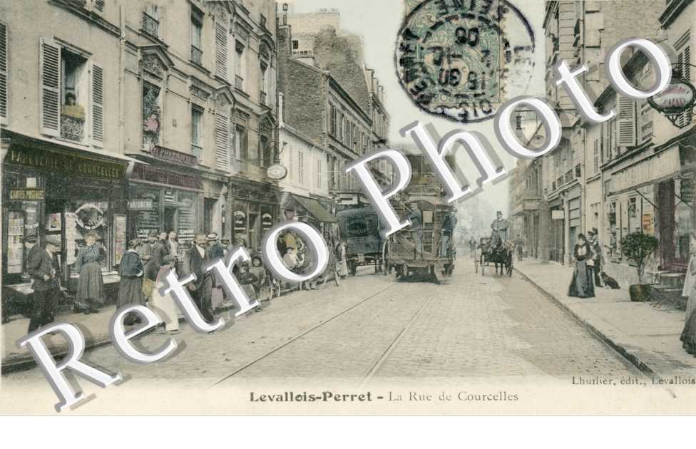 La rue de Courcelles - Tramway (couleur)