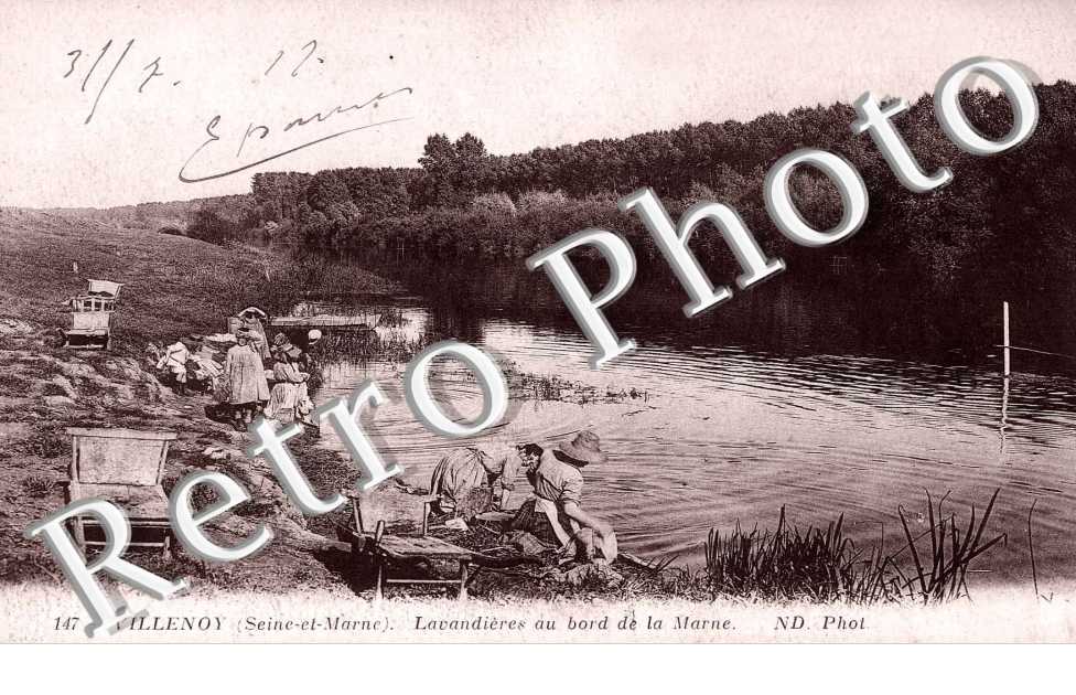 Lavandieres au bord de la Marne