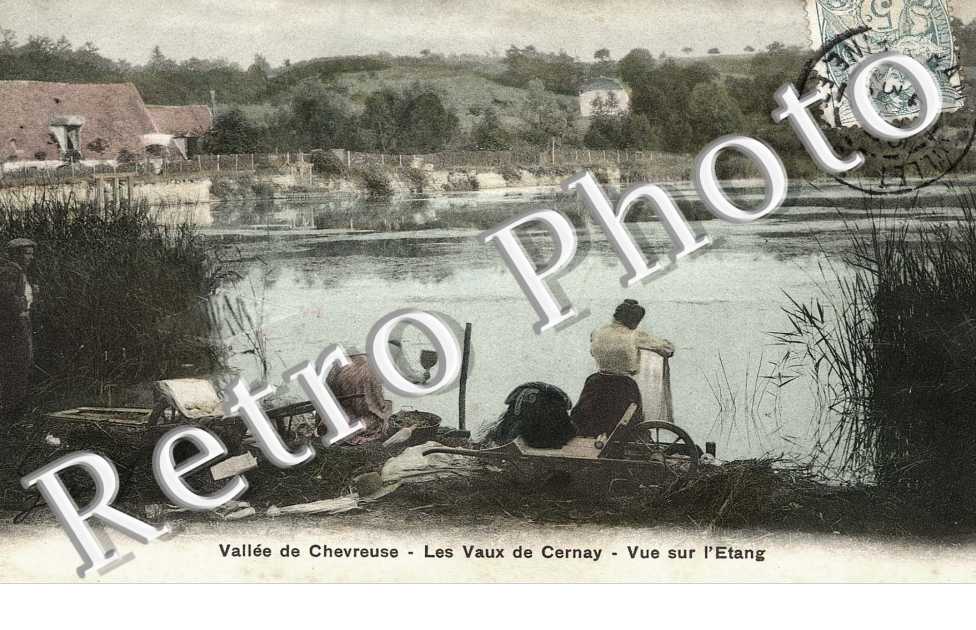 vallee de Chevreuse, les vaux de Cernay, vue sur l&#039;etang