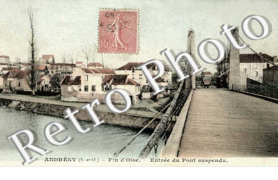 ANDRESY entree du pont suspendu