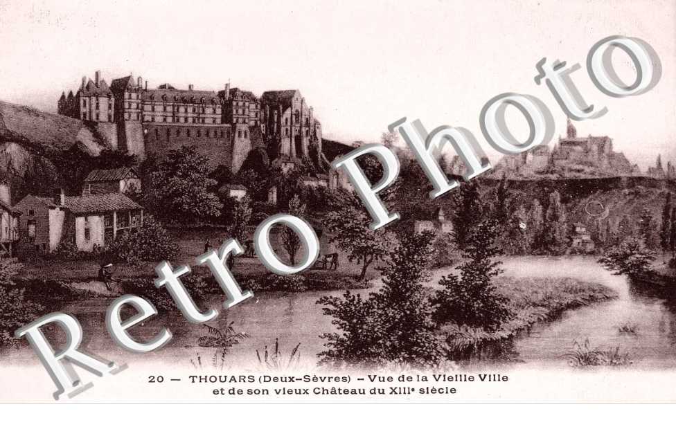 VUE DE LA VIEILLE VILLE ET DE SON VIEUX CHATEAU AU 13EME SIECLE
