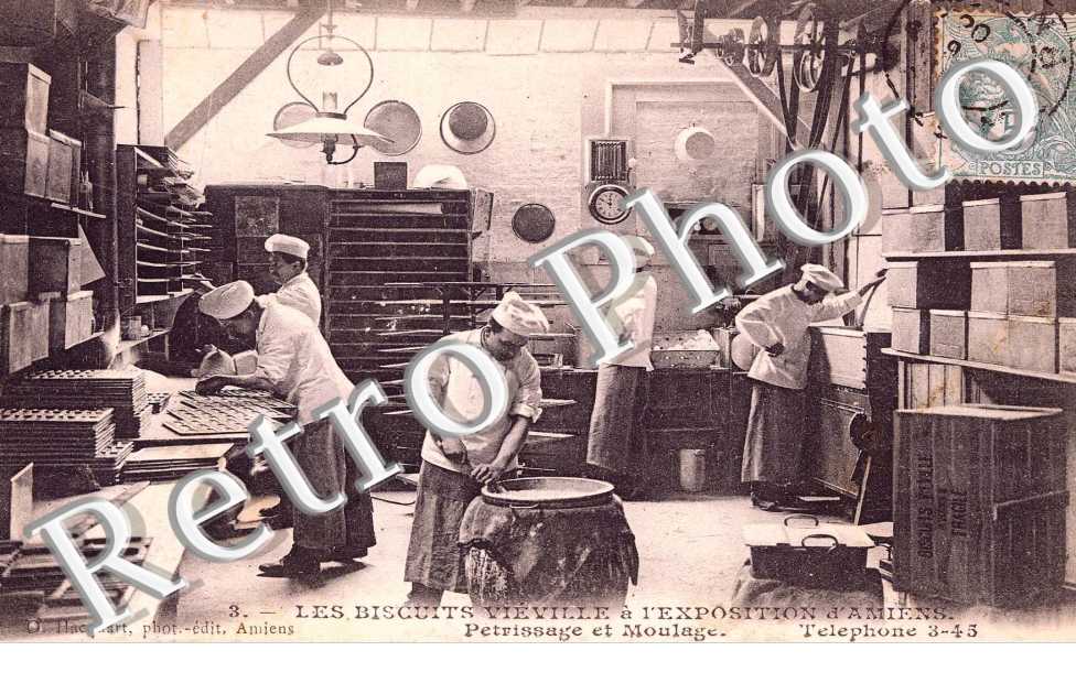 Exposition internationale d&#039;Amiens 1906 - Les biscuits vieville - Petrissage et moulage