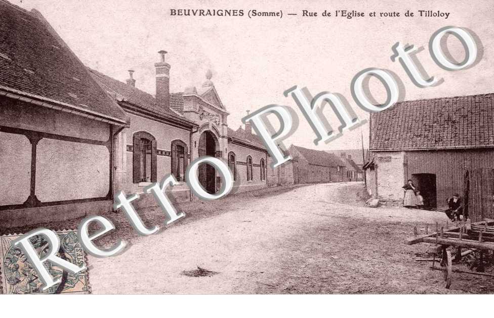 Rue de l&#039;Eglise et Route de Tilloloy