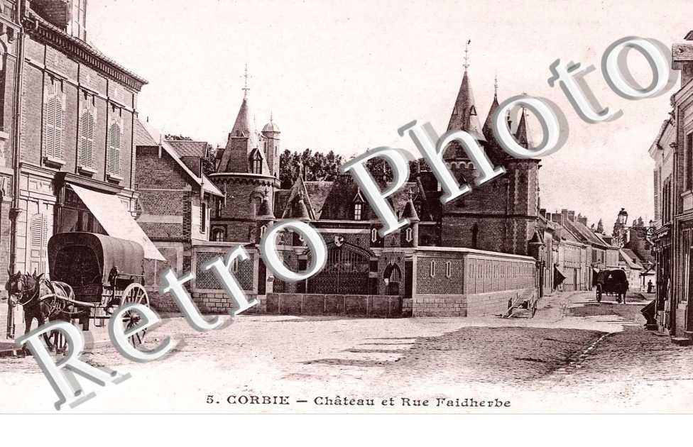 Chateau et rue Faidherbe  - attelage de cheval