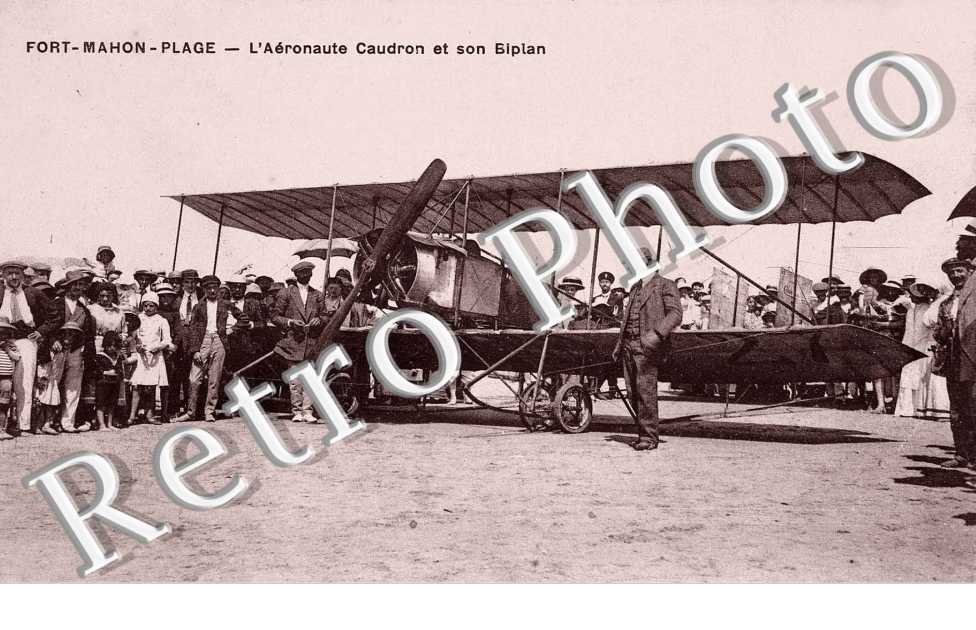 l&#039;aeronaute Caudron et son biplan