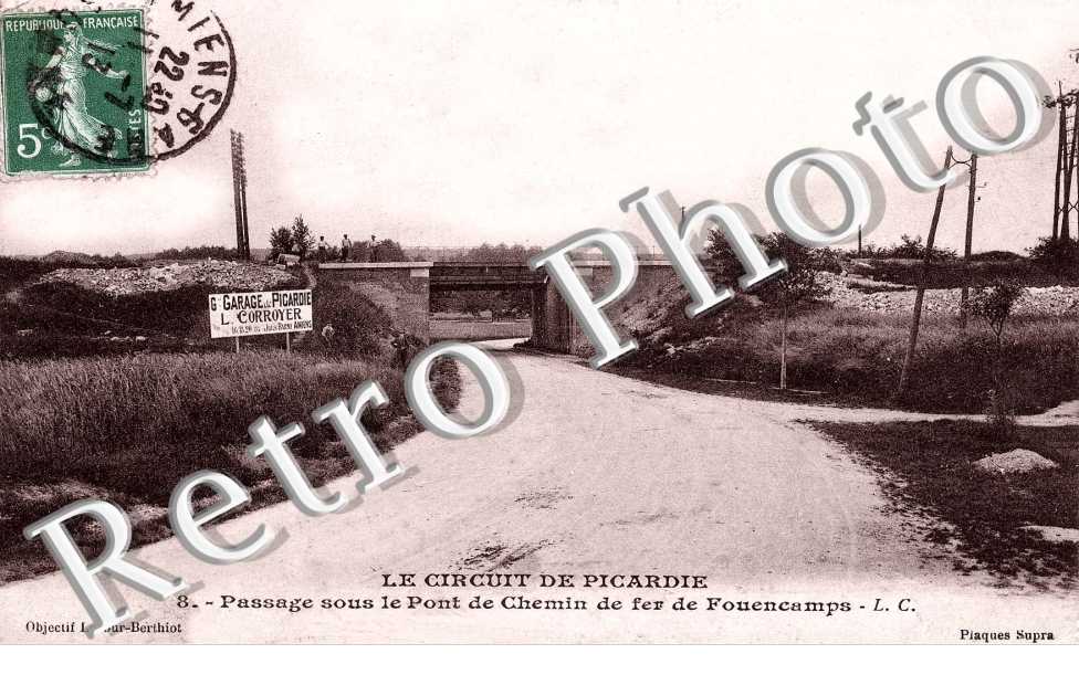 passage sous le pont de chemin de Fouencamps