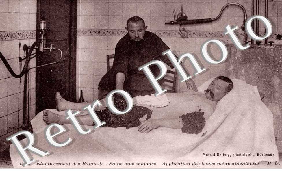 etablissement des Baignots - soins aux malades - application des boues medicamenteuses