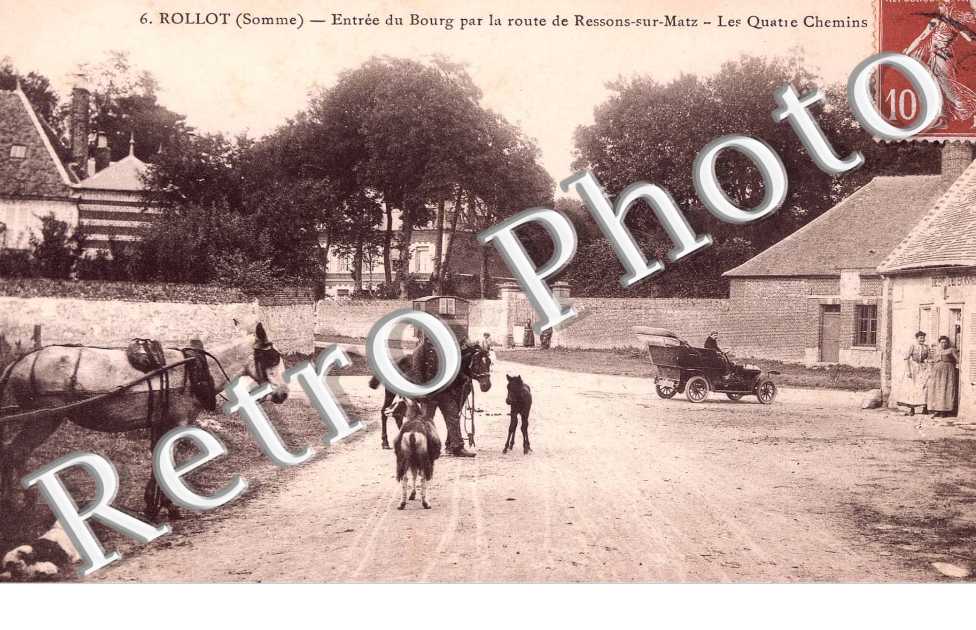 Entree du bourg par la route de Ressons sur Matz - Les quatres chemins - automobile