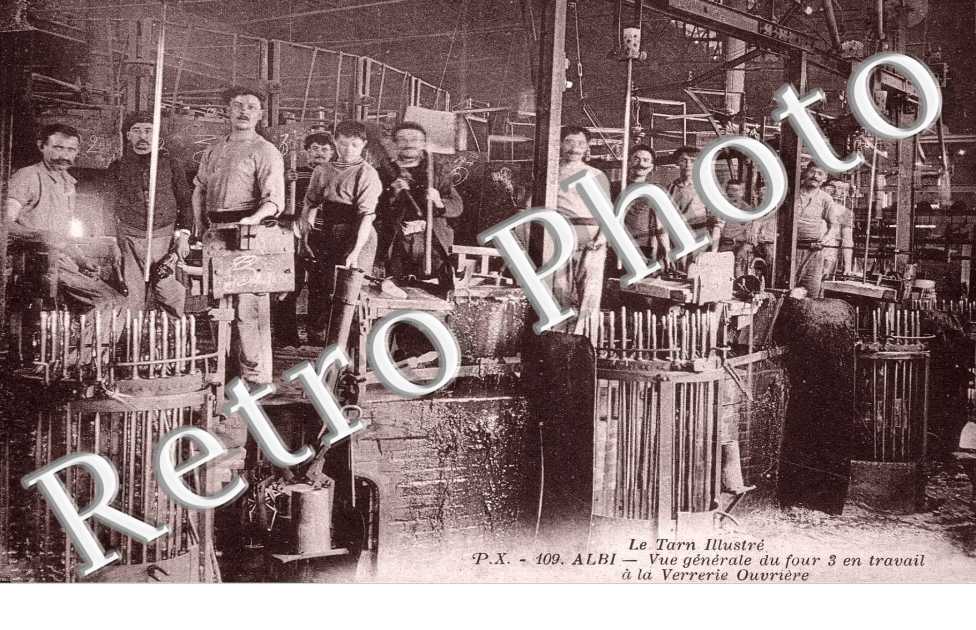 vue generale du four 3 en travail a la verrerie ouvriere