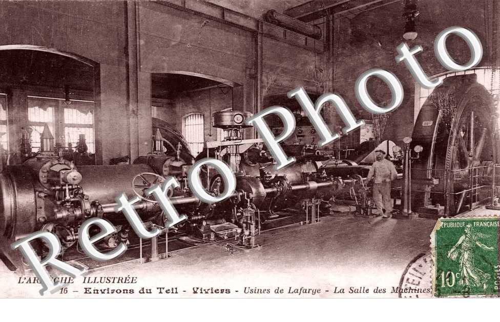 Usines de Lafarge La salle des machines