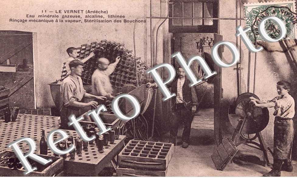 eau minerale gazeuse - rincage mecanique a la vapeur - Le Vernet
