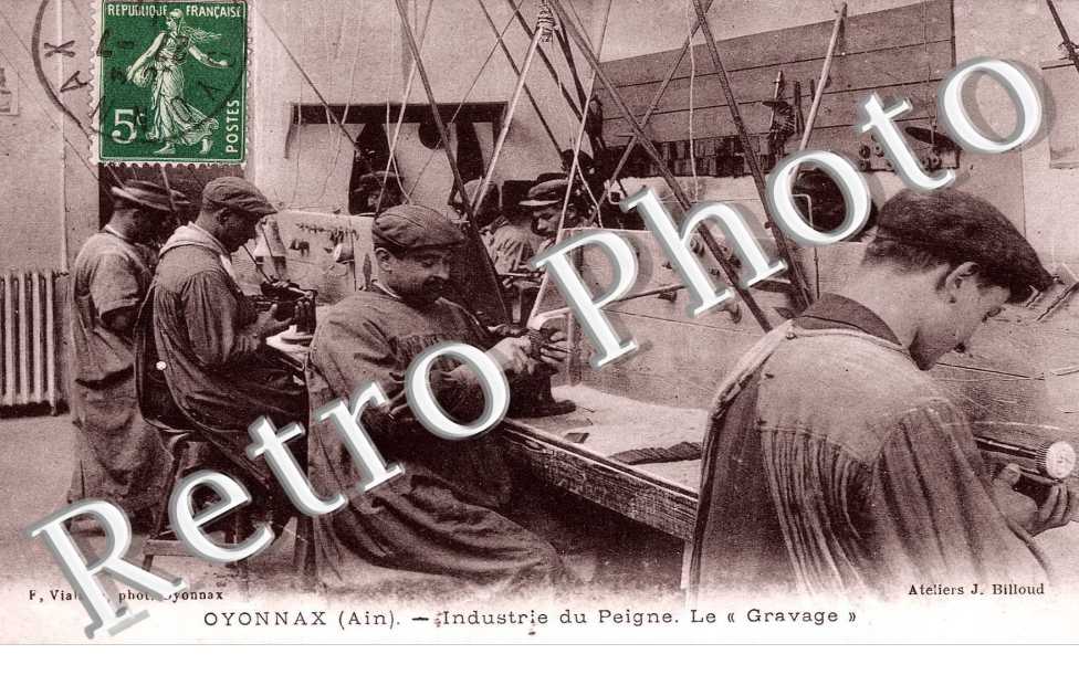  industrie du peigne le Gravage
