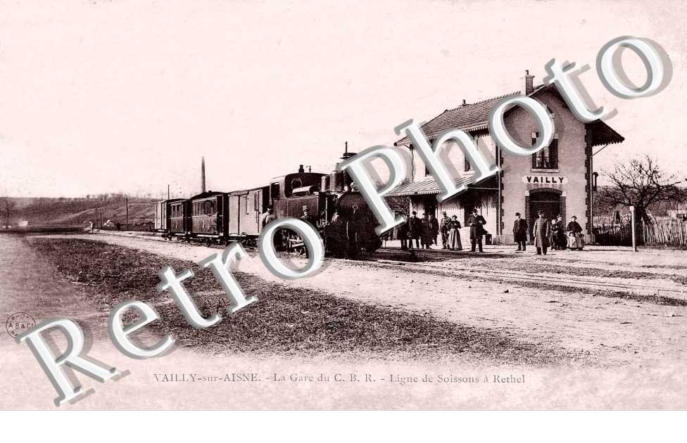 La gare du C.B.R. Ligne de Soissons a Rethel