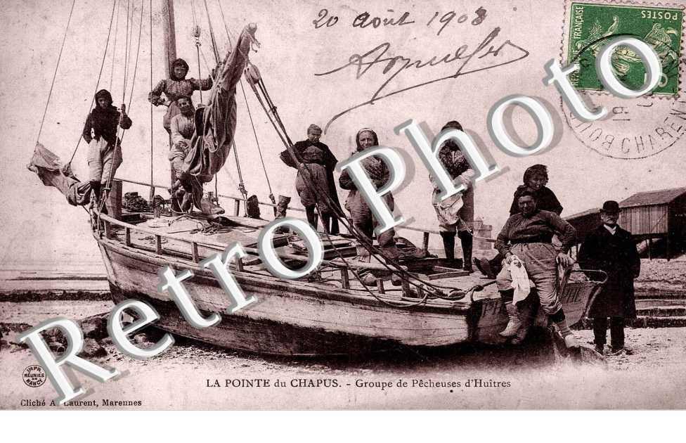 la Pointe du Chapus, groupe de pecheuses d&#039;huitres