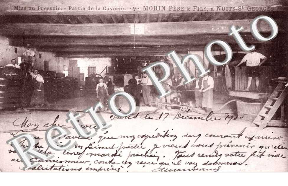 Morin pere et fils - mise au Pressoir - partie de la Cuverie